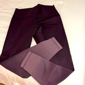 Lululemon Wunder Under purple ombre leggings size 12 28” inseam